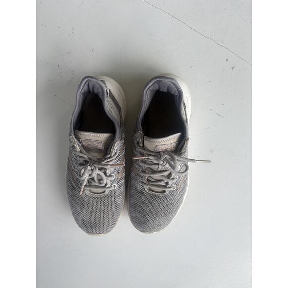 Adidas Women's Size 7 Cloudfoam QT Flex Grey Lace-Up Running Sneakers DA9835 - Picture 4 of 8